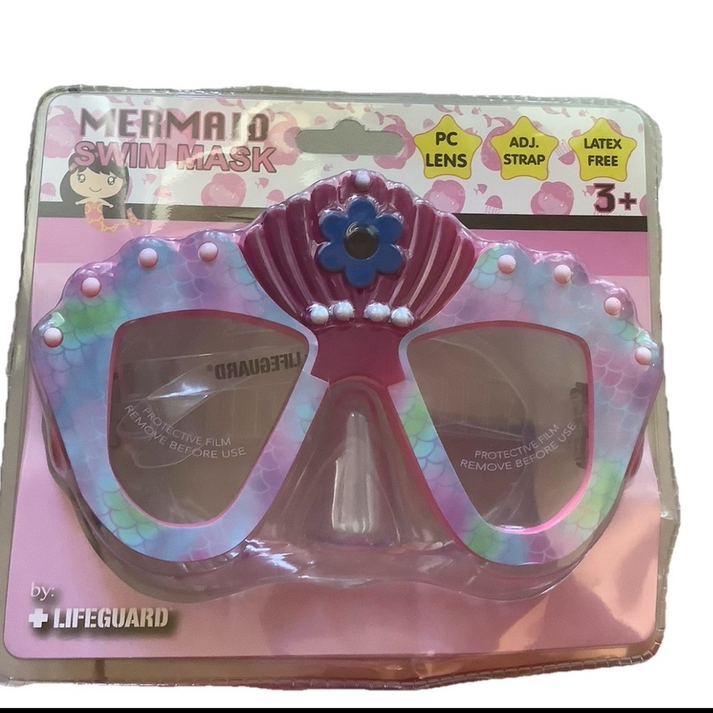 Mermaid Swim Mask for girls kids 3+ goggles